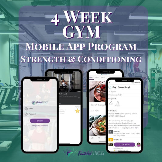 4 Week Mobile App Strength Program - GYM Based